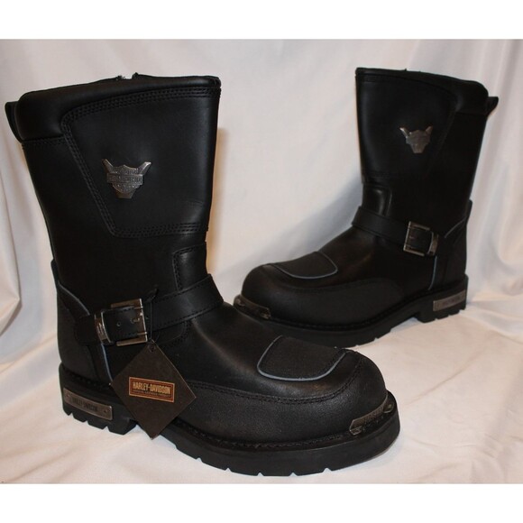 Harley-Davidson Men\'s Shift Engineer Zip Black 9-Inch Motorcycle Boots NEW SZ 11 main image 7